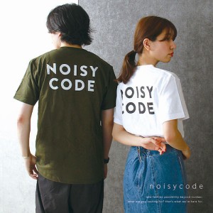 noisycode tシャツ バックロゴ オリジナル レディース メンズ ブランド デザインtシャツ ペア 綿100% 半袖 おしゃれ プルオーバー プリン