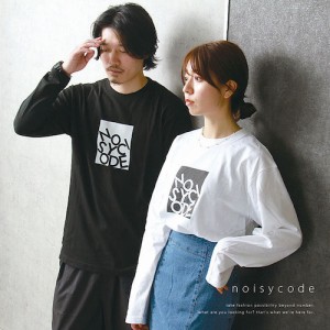 noisycode tシャツ ロゴTシャツ オリジナル レディース メンズ ブランド デザインtシャツ ペア 綿100% 長袖 おしゃれ プルオーバー プリ