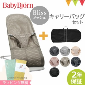 【セット商品】babybjorn(ベビービョルン) バウンサー Bliss Air +キャリーバッグ｜ベビーシッター バウンサー 袋【キ