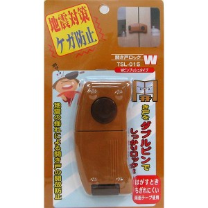 【メール便可】WAKI 和気産業 開き戸ロック Wピンプッシュタイプ TSL-015