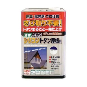 ニッペホームプロダクツ 油性 高耐久シリコントタン屋根用 なす紺 14kg