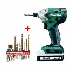 【充電ドライバー活用10点セット付】makita マキタ 18Vリチウムイオン 充電式インパクトドライバ MTD002DSAX