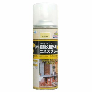 アサヒペン 油性 超耐久屋外用ニススプレー 300ml 1液型ウレタンニス 半ツヤ透明