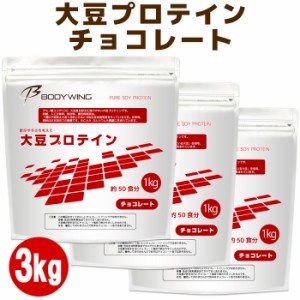 大豆プロテイン3kg チョコレート 日本国内精製 ボディウイング