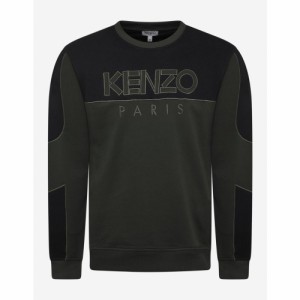 ケンゾー Kenzo メンズ スウェット・トレーナー トップス Khaki Dual-Fabric Sweatshirt Greenの通販は
