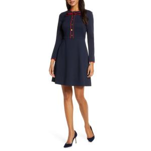 ナインティーン オーワン 1901 レディース ワンピース ワンピース ドレス Bow Neck Long Sleeve A Line Dress Navyの通販はau Wowma ワウマ フェルマート 商品ロットナンバー