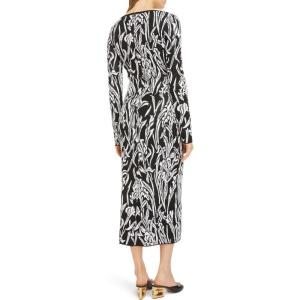 大注目 ジバンシー Givenchy レディース ワンピース ミドル丈 ワンピース ドレス Printed Midi Dress Black Blue 新作 Lazybonessmokehouse Net