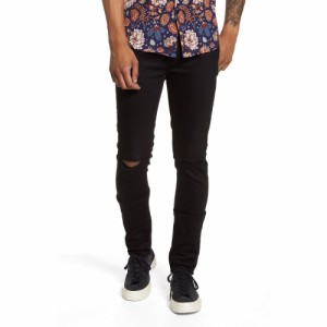 トップマン TOPMAN メンズ ジーンズ・デニム リップドジーンズ ボトムス・パンツ Ripped Skinny Jeans Black