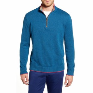 ロバートグラハム ROBERT GRAHAM メンズ トップス ハーフジップ Regular Fit Quarter Zip Pullover Teal