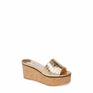 ジミー チュウ JIMMY CHOO レディース サンダル・ミュール ウェッジソール スライドサンダル シューズ・靴 deedee platform wedge slide