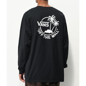 ヴァンズ VANS メンズ 長袖Tシャツ トップス Vans Surf Palm Black Long Sleeve T-Shirt Black