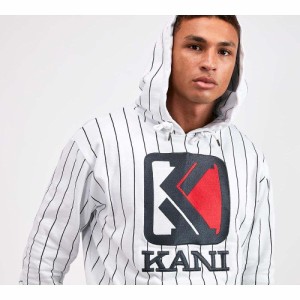 カール カナイ Karl Kani メンズ パーカー トップス pinstripe hooded top White