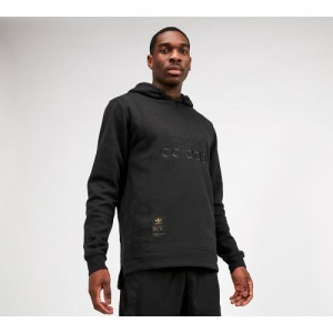 アディダス adidas Originals メンズ パーカー トップス Warm Up Hoodie Black/Gold Metallic