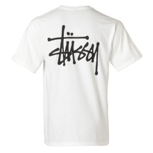 【即納】ステューシー Stussy メンズ Tシャツ トップス Basic Stussy Tee WHITE 半袖 ロゴ クルーネック
