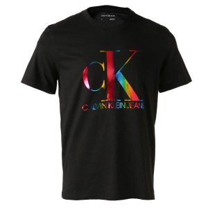 【即納】カルバンクライン CALVIN KLEIN メンズ Tシャツ トップス SS Monogram Pride Crewneck Tee BLACK モノグラムロゴ クルーネック
