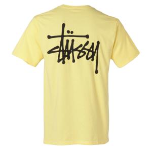 【即納】ステューシー Stussy メンズ Tシャツ トップス Basic Stussy Tee YELLOW 半袖 ロゴ クルーネック
