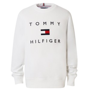 【即納】トミー ヒルフィガー Tommy Hilfiger メンズ スウェット・トレーナー トップス HOMAGE CREW 78J2282 Bright White フラッグロゴ
