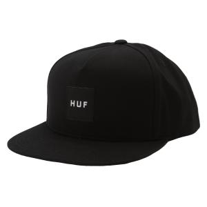 【即納】ハフ HUF ユニセックス キャップ 帽子 Essentials Box Snapback Hat BLACK スナップバック ボックスロゴ