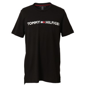 【即納】トミー ヒルフィガー Tommy Hilfiger メンズ Tシャツ トップス CREW TEE 09T3928 BLACK 半袖 ロゴプリント クルーネック ワンポ