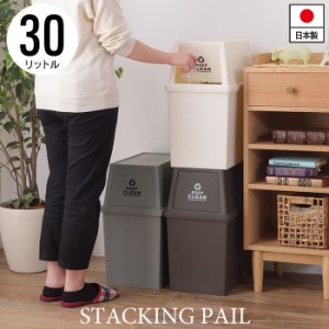 【値下げ】 スタッキングペール 30L 幅28 奥行45 高さ51cm ペール ダストボックス ごみ箱 ゴミ箱 おしゃれ インテリア