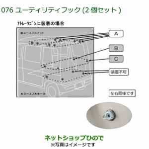 純正部品ダイハツ アトレーワゴンユーティリティフック(2個セット)ユーティリティフックB純正品番 999-02060-M5-289