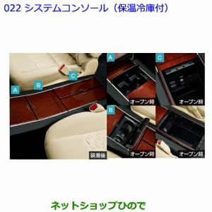 ●純正部品トヨタ ヴェルファイアシステムコンソール(保温冷庫付)［黒木目］純正品番 08281-58050-C0