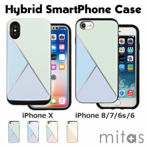 iPhoneXS iPhoneX TPU素材 PC素材 ハイブリッドケース iPhone8 iPhone7 iPhone6 mset-hyb [ステンドグラス]