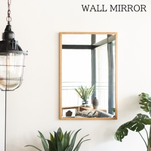 オーク 無垢材フレーム ウォールミラー 58×88 送料無料 壁掛けミラー 北欧 おしゃれ 大きめ 縦長 横長 天然木 木製 壁掛け鏡