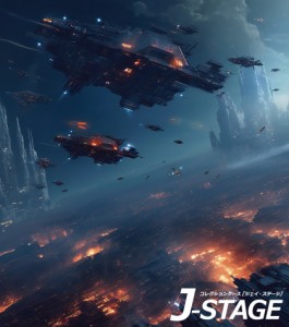 【J-STAGE スタンダード レギュラータイプ専用 背面デザインシート】 宇宙戦争 宇宙戦艦 宇宙都市 銀河 惑星 SF 宇宙船  侵略者