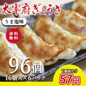 ぎょうざ 太宰府ぎょうざ うま塩 餃子 96個 270g 送料無料 にんにく 中華 冷凍食品 お取り寄せ ギフト おかず 冷凍餃子  福岡県産 rep-00