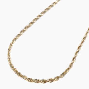 18金ネックレス K18 ゴールドジュエリー パイプロープチェーン 42cm グラデーション ROPE CHAIN 3g