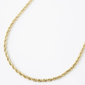 18金ネックレス K18 ゴールドジュエリー パイプロープチェーン 65cm ROPE CHAIN 2.1g 中空 イタリアンチェーン 軽い ネックレスのみ チェ