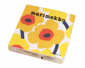 マリメッコ ペーパーナプキン ウニッコ ダークイエロー 33x33cm 20枚入り 552671 marimekko 北欧雑貨 北欧 キッチン 紙ナプキン おしゃれ