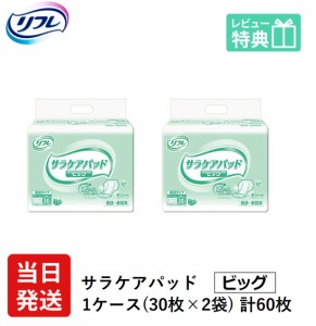 リフレ 大人用 紙 オムツ パッド サラケア パッド ビッグ 30枚×2袋 ケース販売 紙パンツ 大人 大人用紙おむつ 大人用オムツ 紙おむつ お