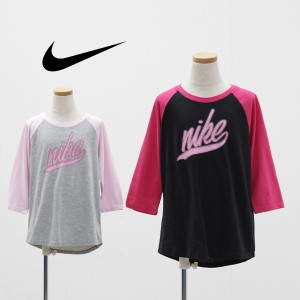 送料無料 アウトレット NIKE ナイキ キッズ トップス ガールズ 3/4スリーブTシャツ 春 秋 #1317167 WP39