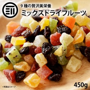 [前田家] ドライフルーツミックス450g ミックスフルーツ 9種類の贅沢ドライフルーツ 果物サプリ  ビタミン、食物繊維、鉄分、カリウム、
