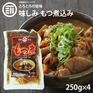 [前田家]  九州の味 とろとろもつ煮込み 250gx4パック 国内製造 モツ煮 ホルモン 煮込み料理 レトルト 惣菜 煮物 おかず 常温 食品 おつ