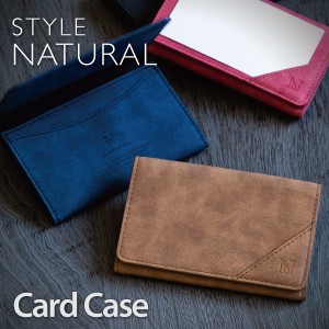 カードケース スリム カードホルダー カード入れ 名刺入れ メンズ 薄型 本革風 レディース ICカード 革 レザー STYLE NATURAL CardCase