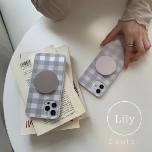 【Lily】 スマホスタンドミラー スマホスタンド ミラー 3M 52mm くすみカラー 大人女子 メイク直し 鏡 ニュアンスカラー かわいい シンプ