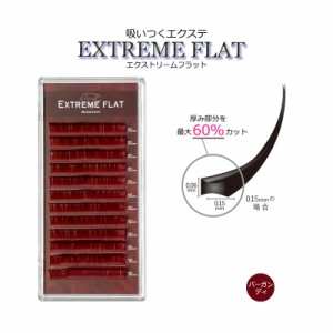 エクストリームフラット バーガンディ 12列 最高の軽さと持続力 Extreme FLAT まつげエクステ まつエク マツエク カラーマツエク カラー