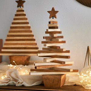 クリスマスツリー クリスマスオブジェ ウッド 木製 天然木 アイアン 約 W 25 × D 10 × H 40 cm ナチュラル ベージュ オブジェ ツリー 
