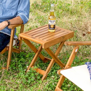 ガーデンテーブル テーブル 天然木 ロースタイル 折り畳み キャンプ アウトドア