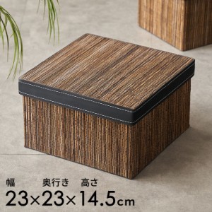 パームリディのフタ付き収納ボックス 正方形タイプ 23x23cm