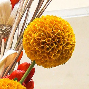 造花 アートプランツ オブジェ イエロー アーティフィシャルフラワー フェイク インテリア デコレーション バリ 雑貨 置き物 花飾り