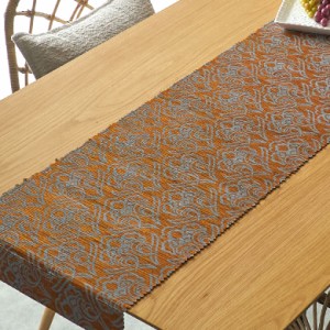 テーブルランナー テーブルクロス アラベスク模様 天然素材 ウォーターヒヤシンス 約 W 150cm D 36cm H 0.3cm テーブルライナー テーブル