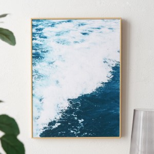 アートパネル 海 波 フレーム付き ウェーブ スプラッシュ 幅30×高さ40cm 壁掛けアート ポスター ファブリックパネル アートポスター イ