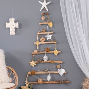 流木ツリー ウォールツリー クリスマスツリー 壁掛け ウォールデコレーション ウッドツリー ツリー 流木 オブジェ ディスプレイ オーナメ