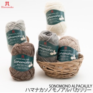 毛糸 並太 ハマナカ ソノモノアルパカリリー ウール 毛糸のポプラ