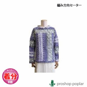 【秋冬】編み方向セーター【中級者】【編み物キット】 毛糸のポプラ
