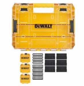 デウォルト(DEWALT) タフケース (大) セット オーガナイザー 工具箱 収納ケース ツールボックス 小物入れ 透明蓋 DT70804-QZ